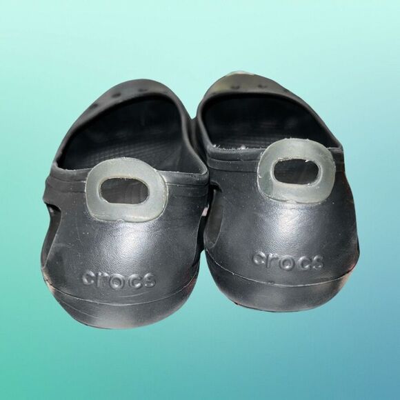 Crocs Kadee Black Ballet Flats Comfort Shoes Slingback Size 11 - Picture 4 of 6